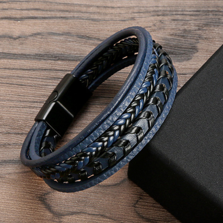 Ragnar Vol. I Bracciale vichingo in pelle intrecciata