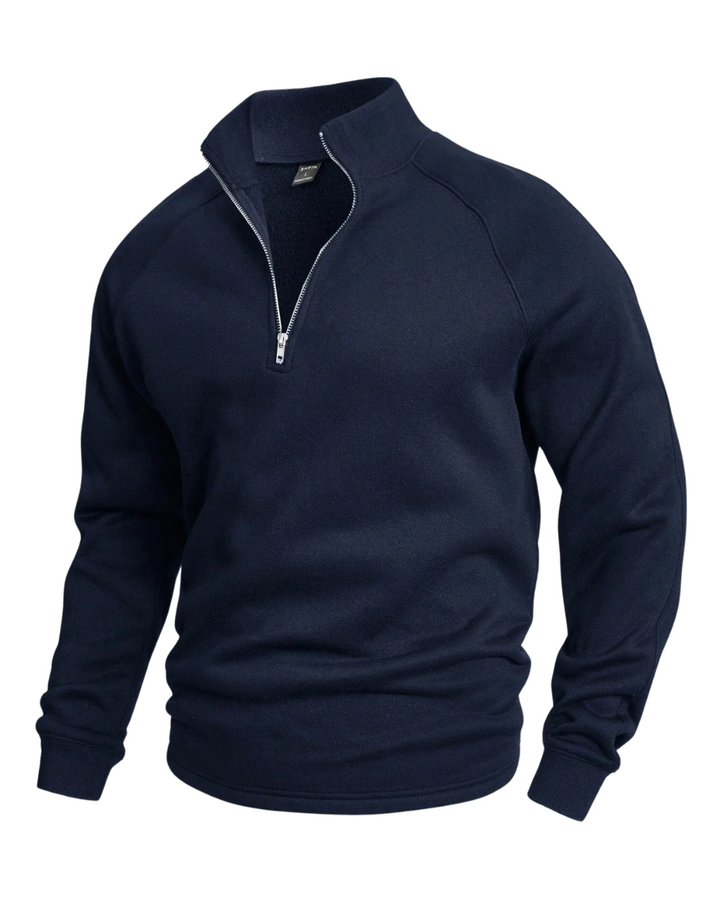 Maglione premium con mezza zip