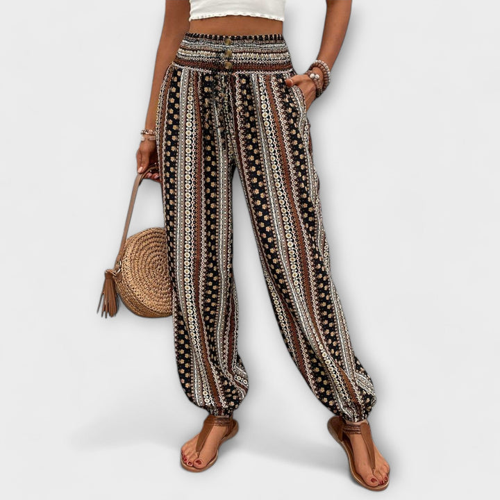 Scarlett - Pantalon à motif ethnique graphique