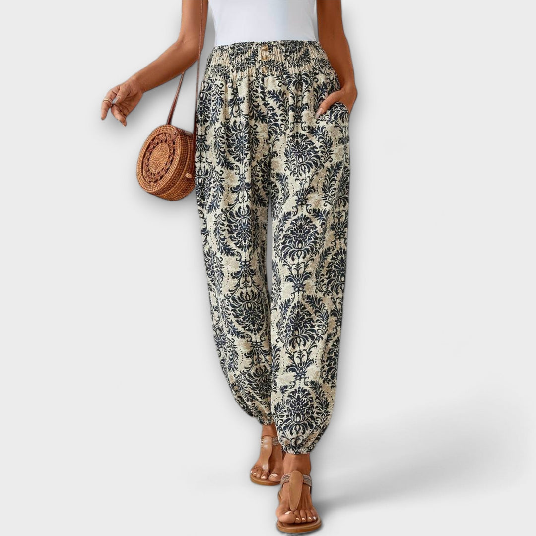 Scarlett - Pantalon à motif ethnique graphique