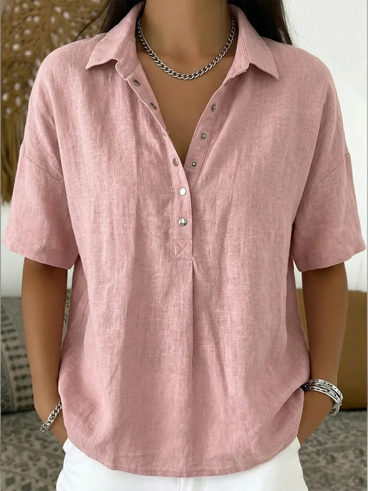 Emma – Blouse à col et détails boutonnés