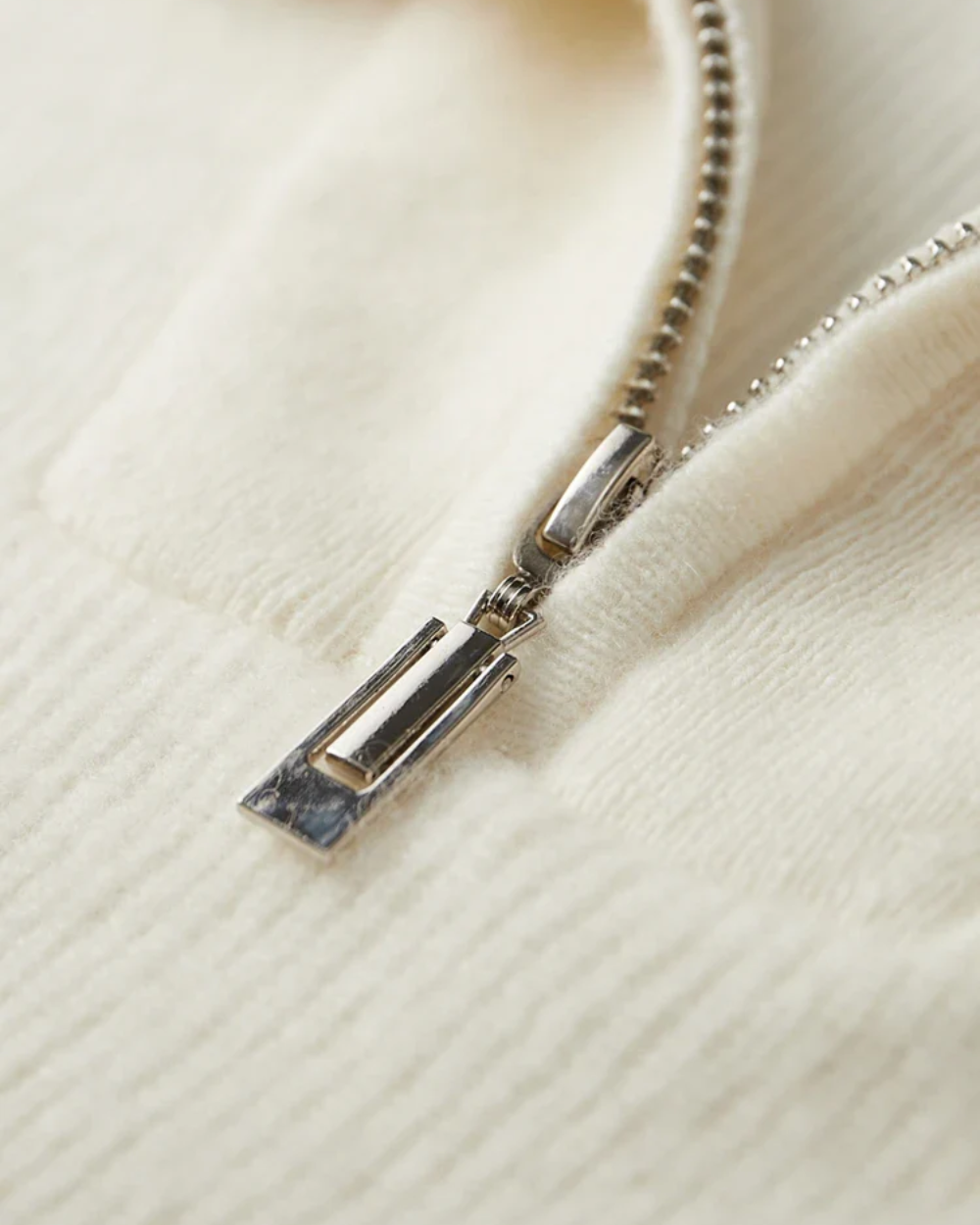 Pull en cachemire à demi-zip Portofino