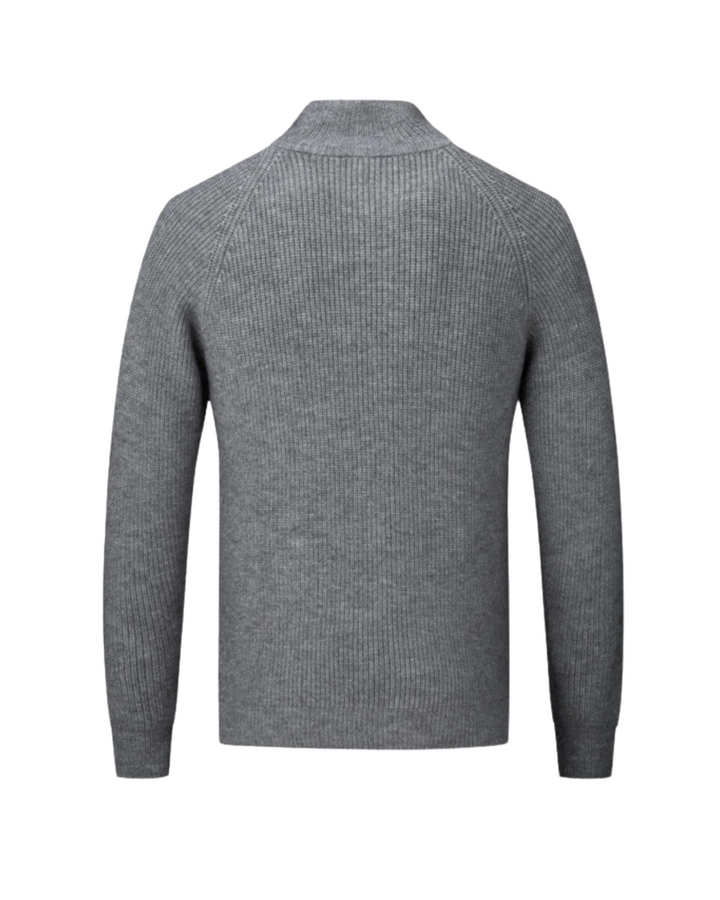 Vier Jahreszeiten Merinowolle Strickjacke mit Reißverschluss