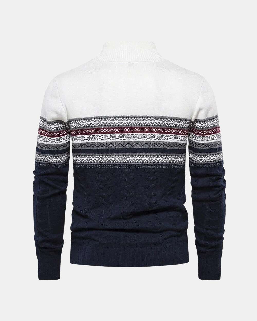 Pull-over zippé à motifs en coton Frederico