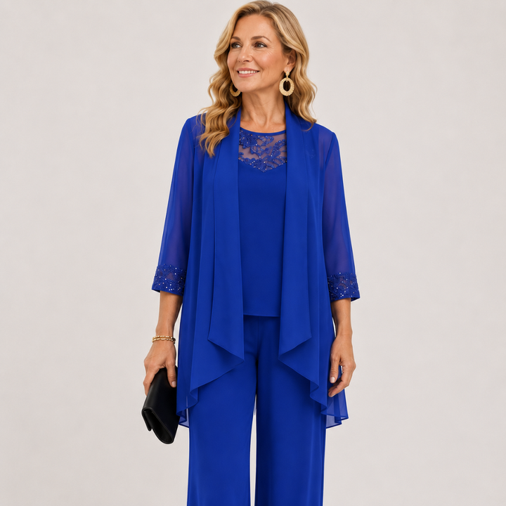 Eleanor™ | Fließende Jacke & Weite Hose Set