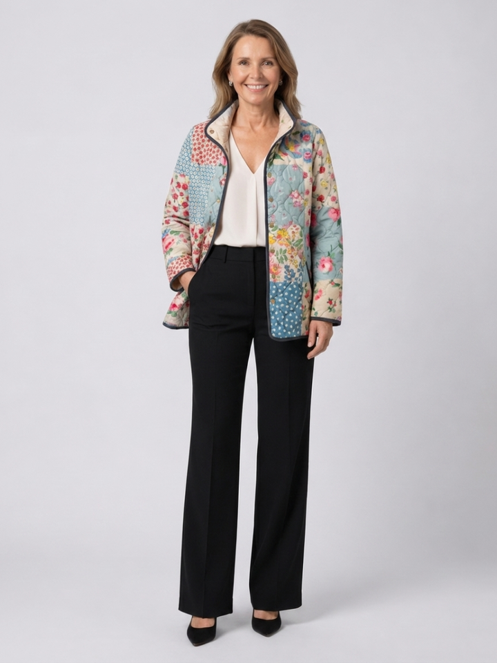 DELACROIX | Veste matelassée patchwork fleurs Chloé
