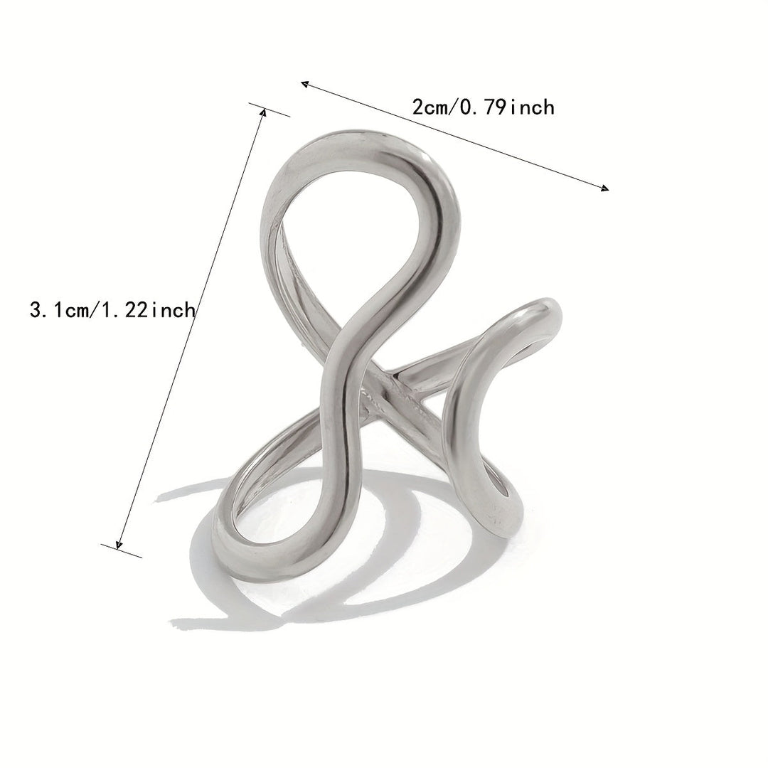 Anello Chic con Onda Asimmetrica