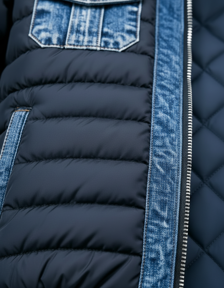 Rolf  | Jeansjacke mit Steppfutter