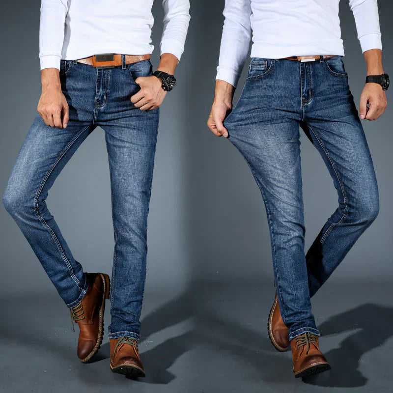 Jeans slim fit da uomo di alta qualità, elasticizzate in quattro direzioni