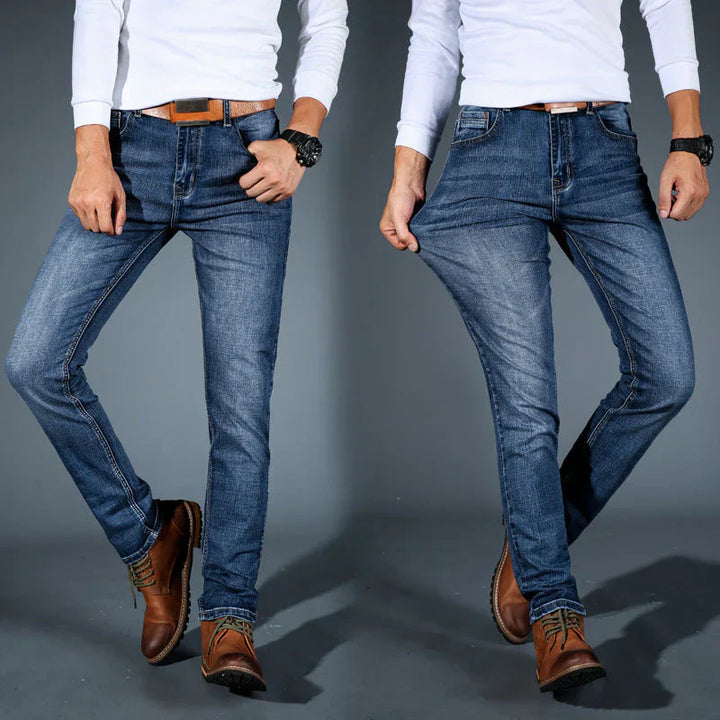 Jeans slim fit da uomo di alta qualità, elasticizzate in quattro direzioni