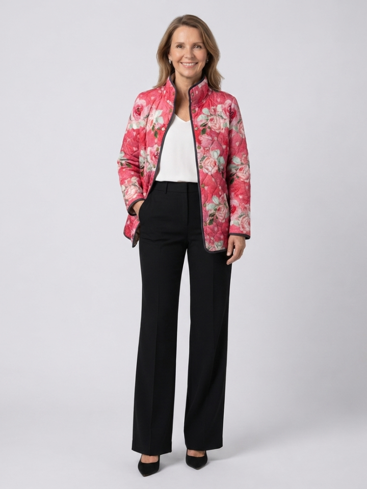 DELACROIX | Gilet trapuntato color rosa cipria Christine
