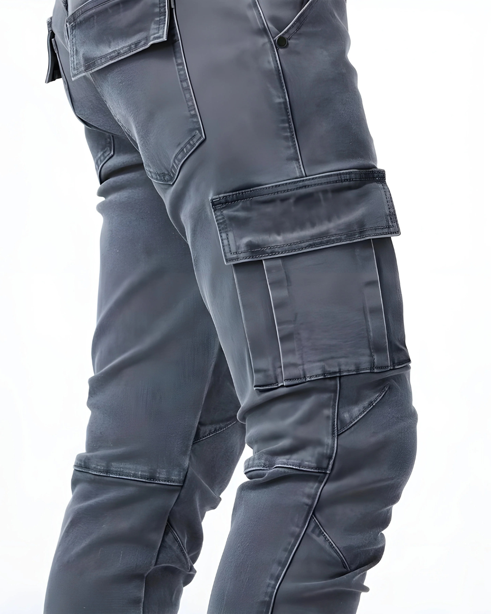 Pantalon cargo stretch Marino