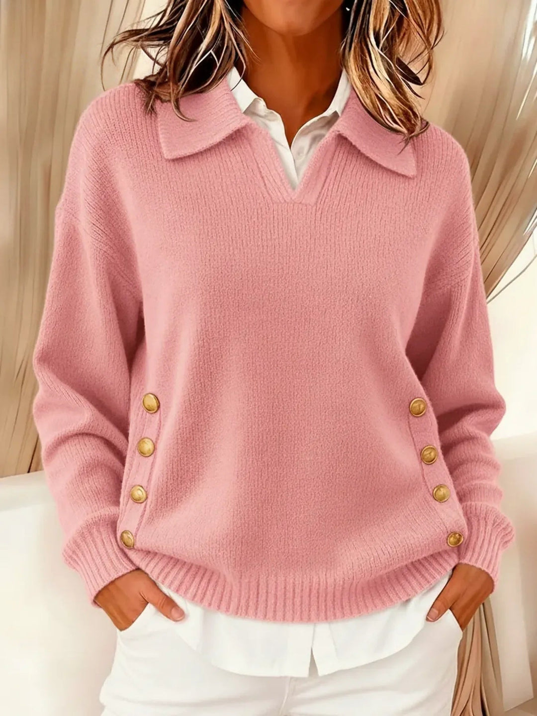 Vicenta | Maglione a polo con bottoni