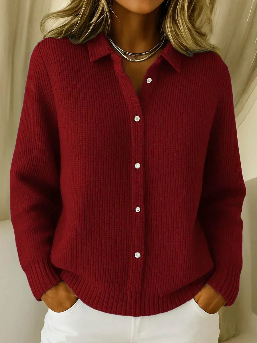 Katrina | Cardigan con bottoni a maglia strutturata