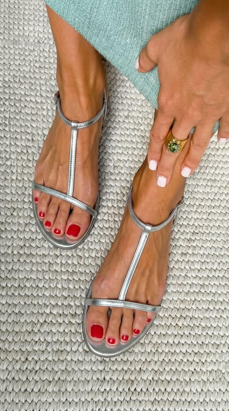 Bianca™| Sandali dorati estivi