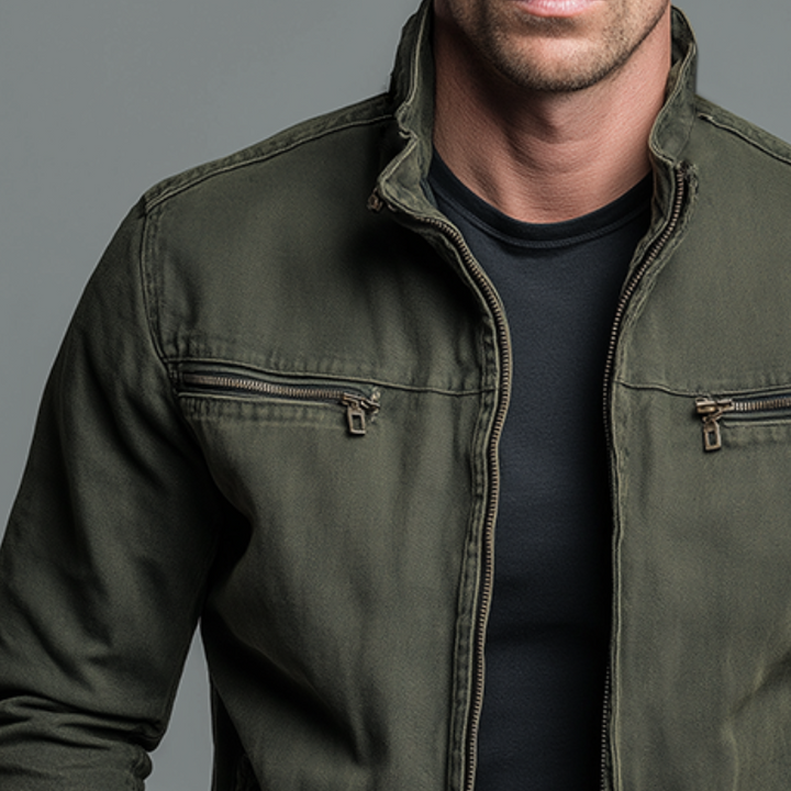 CARLOS™ | Vintage Militärjacke im Terrain-Stil