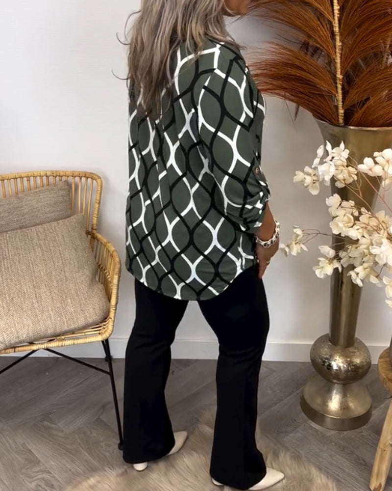 Janny™ | Blouse décontractée à manches longues et motif élégant