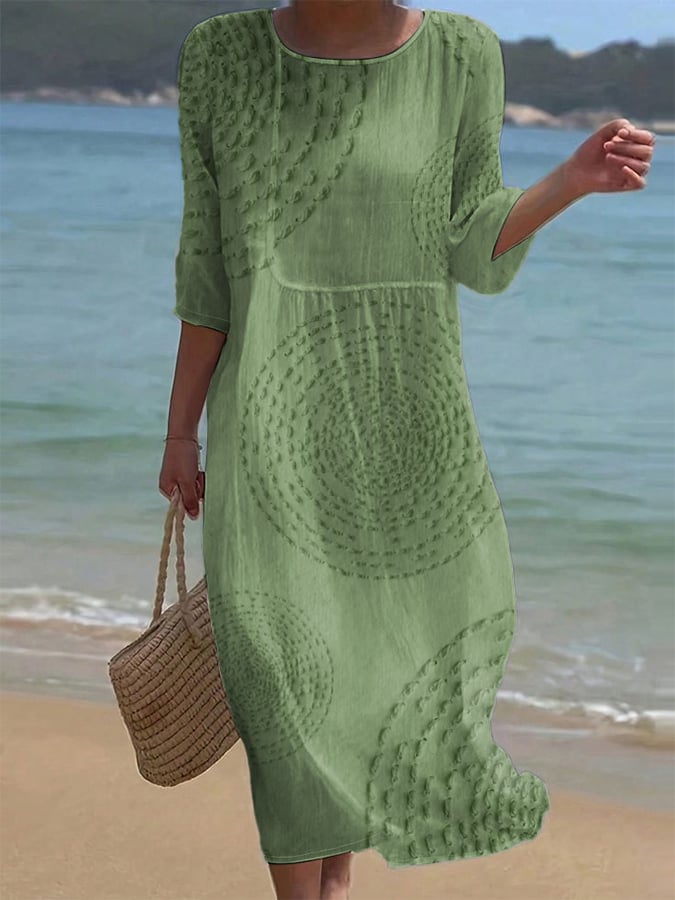 Robe décontractée brodée pour femme