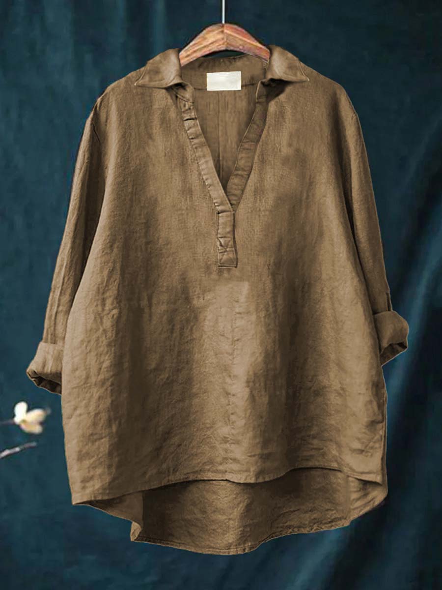 Andrea | Elegante Sommerbluse aus Leinen