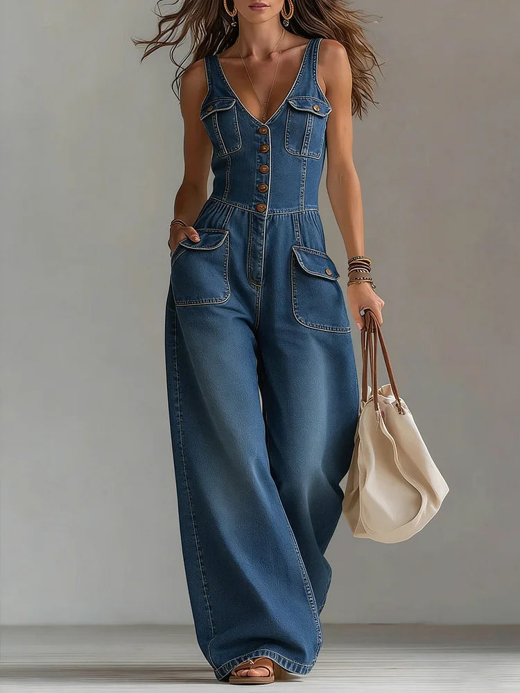 Sofia | Tuta in denim rilassato