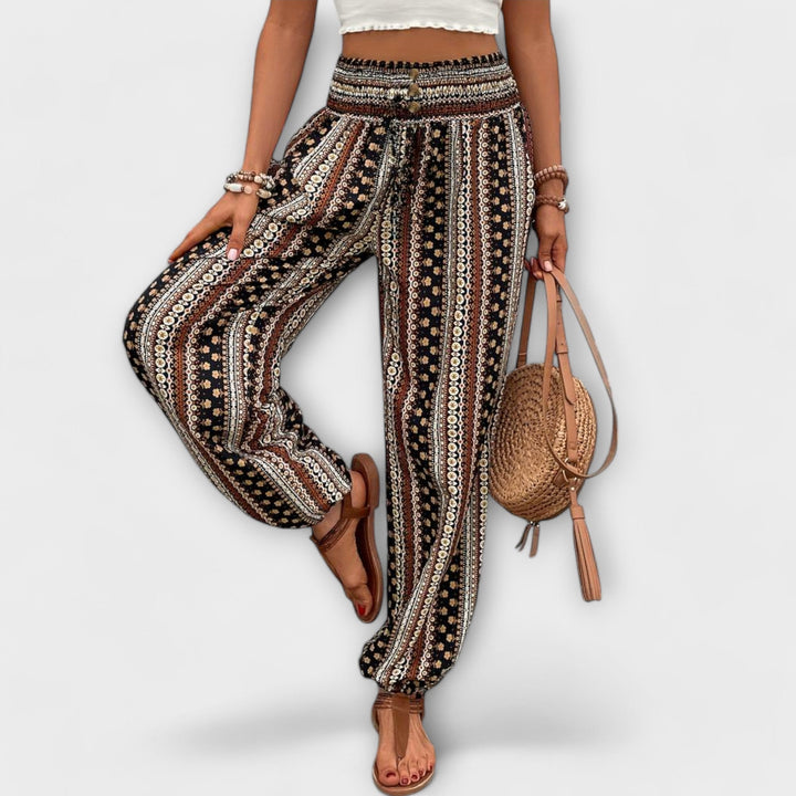 Scarlett - Pantalon à motif ethnique graphique