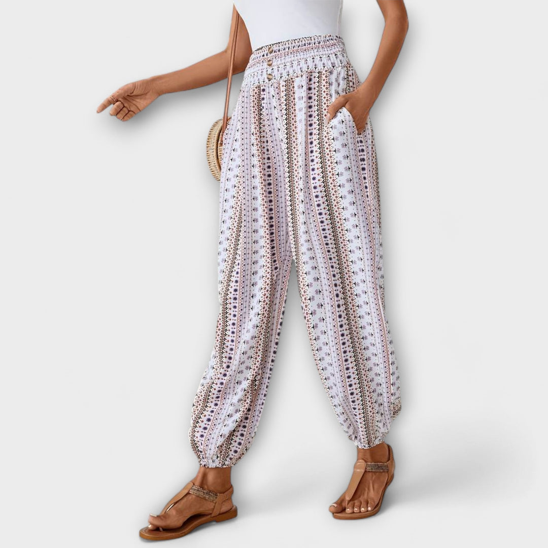 Scarlett - Pantalon à motif ethnique graphique