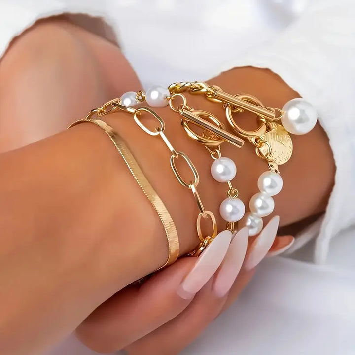 Set di bracciali di perle di lusso