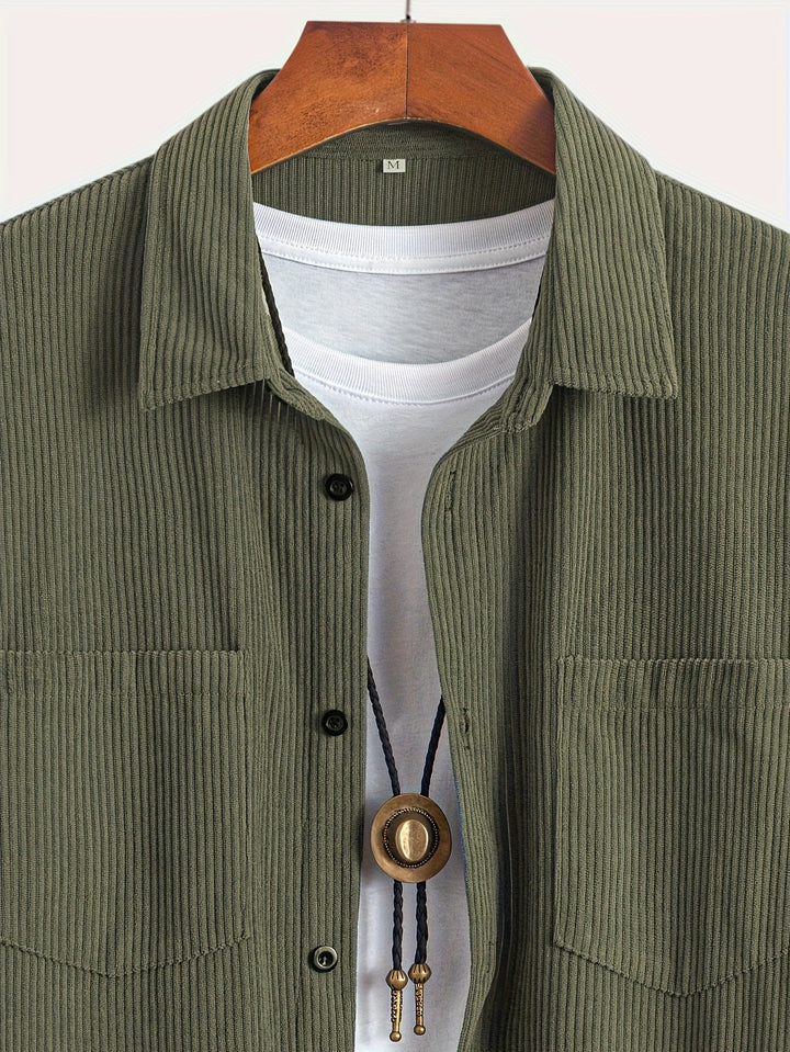 Lässige Cord-Strickjacke