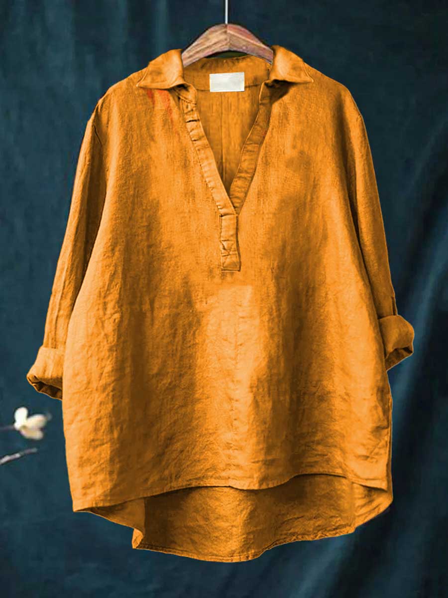 Andrea | Elegante Sommerbluse aus Leinen