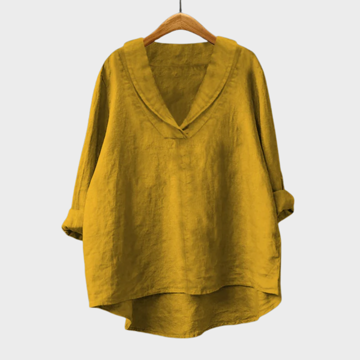 Samantha | Elegante Sommerbluse aus Leinen