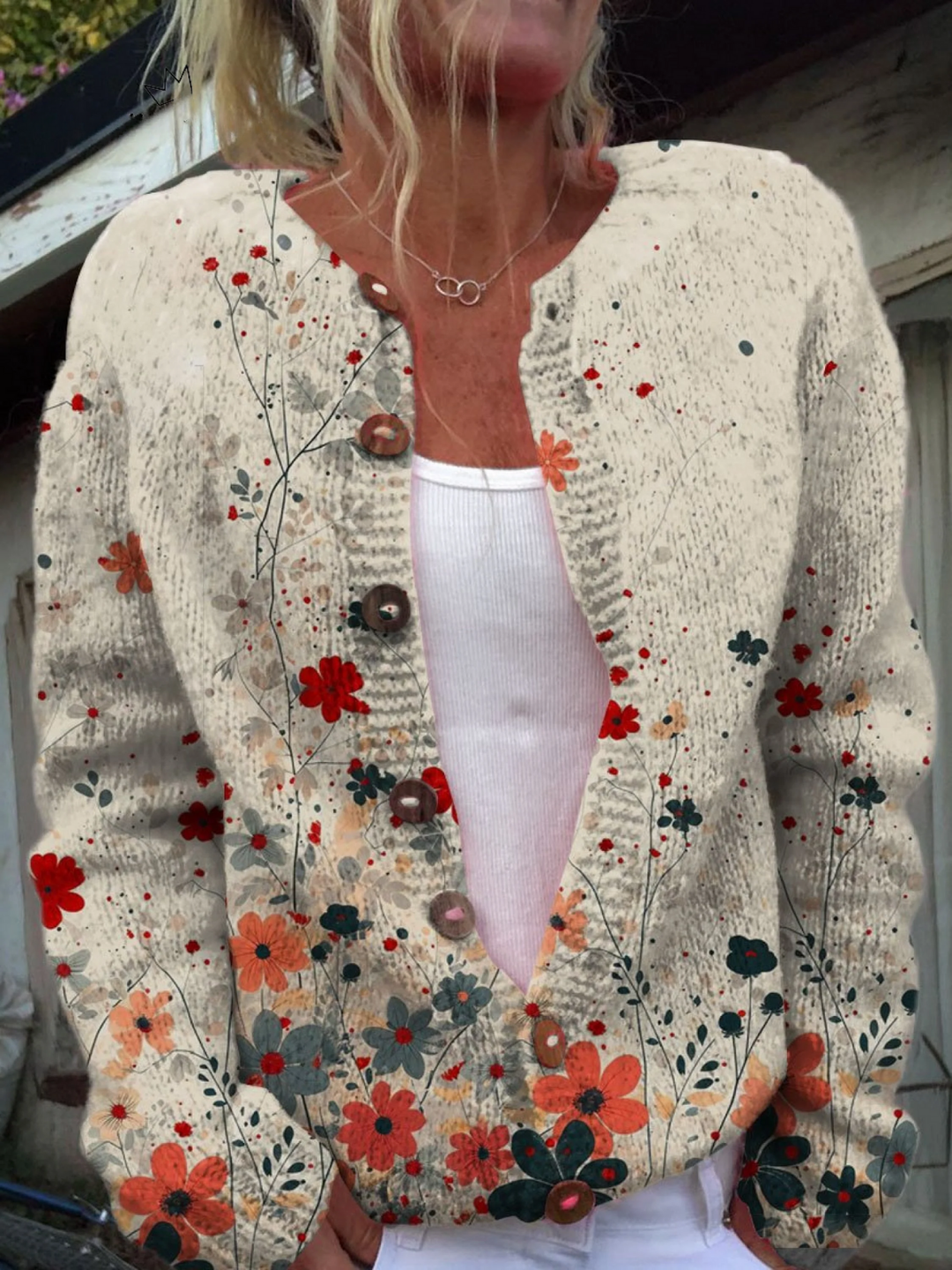 Sabrina™ | Vintage Floral Strickjacke