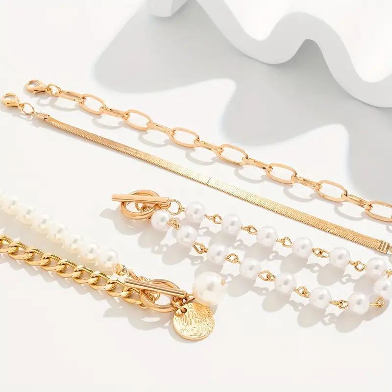 Set di bracciali di perle di lusso