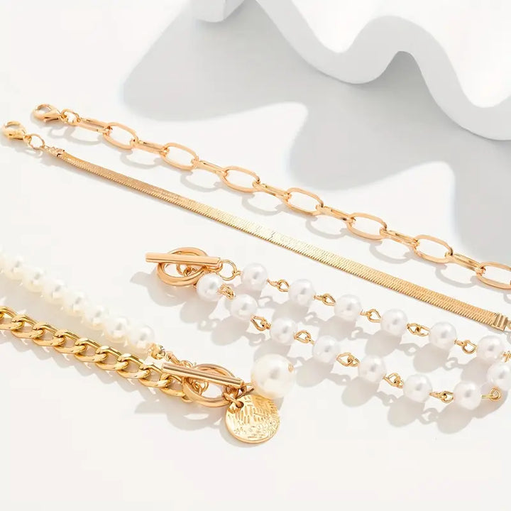 Set di bracciali di perle di lusso