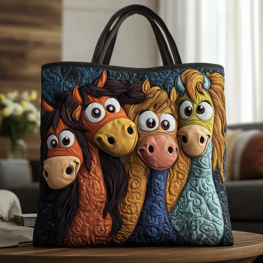 Jenny – Borsa imbottita con motivo a cavalli