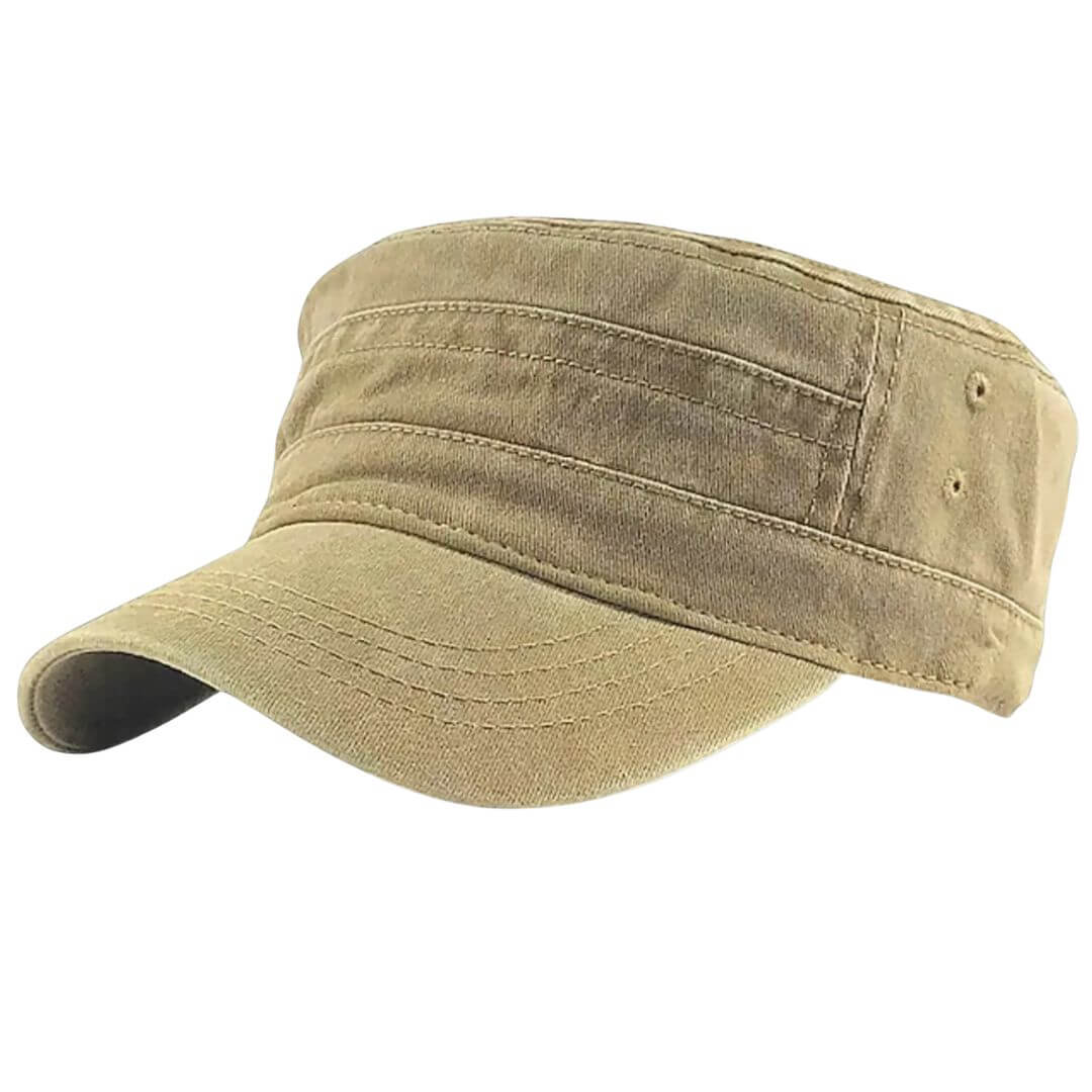 Casquette militaire en coton lavé