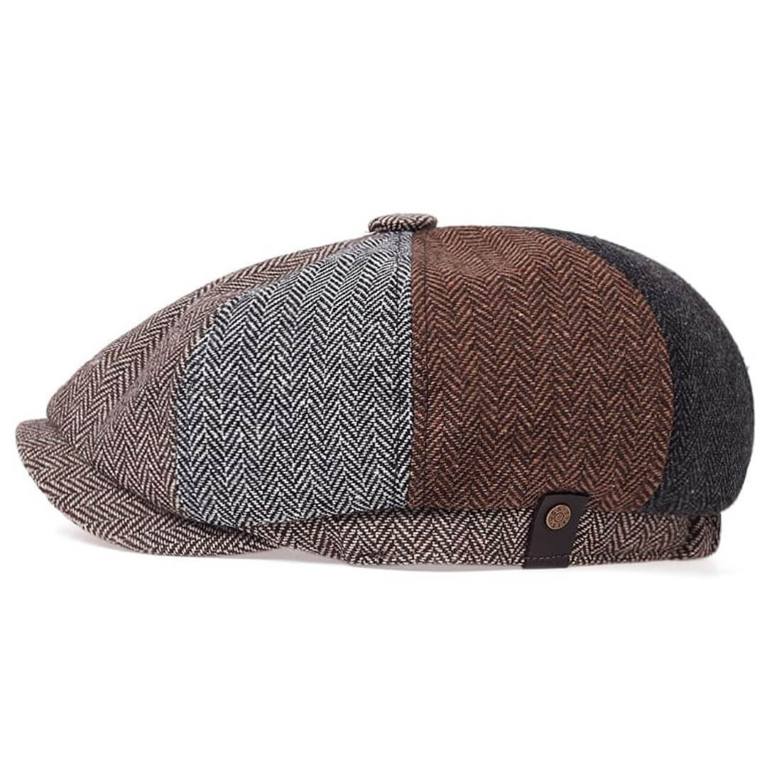 Berretto patchwork in misto lana