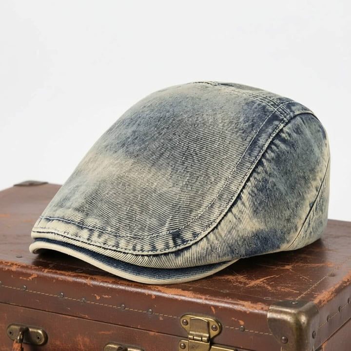 Gewaschenes Denim Flat Cap | LEXINGTON