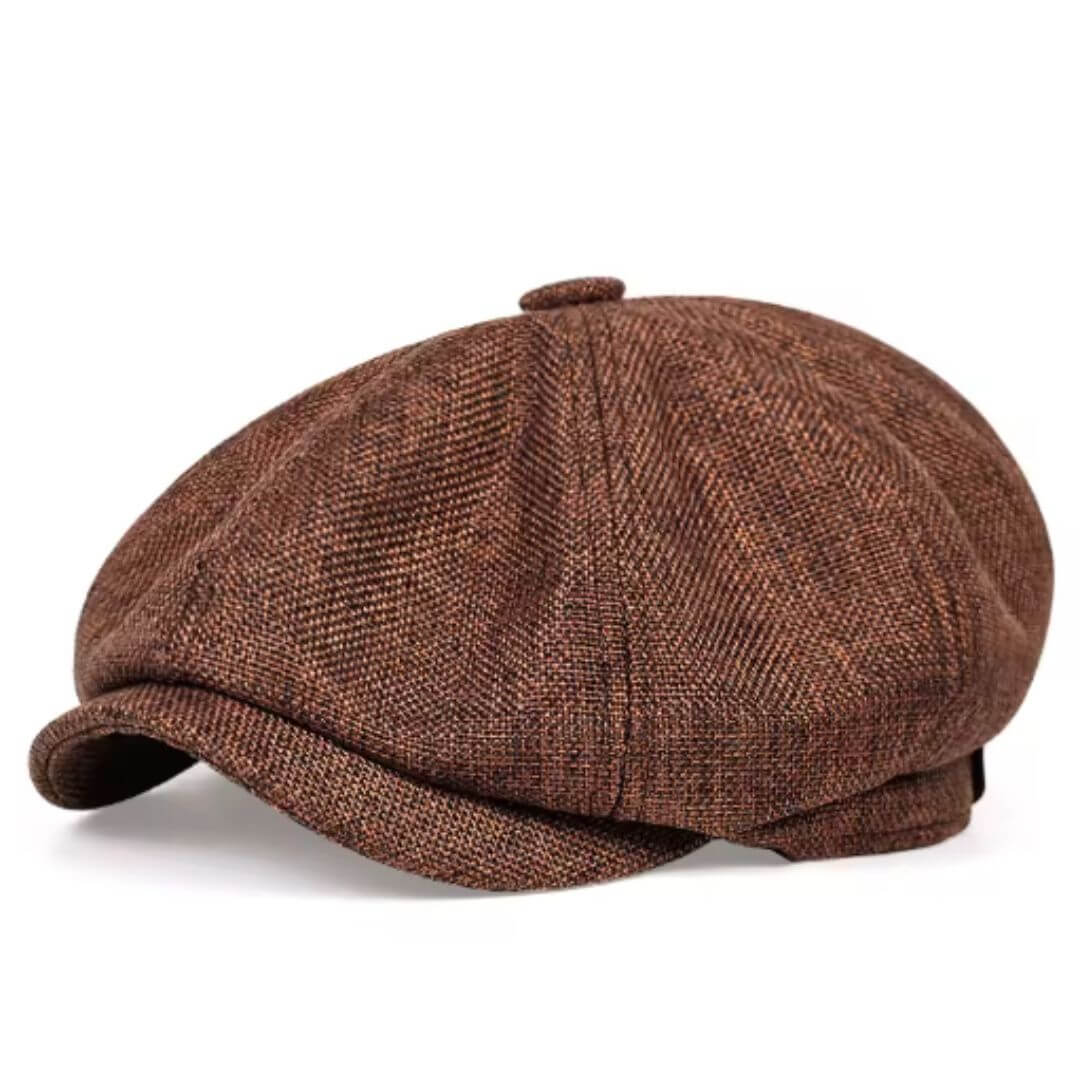Coppola newsboy in tweed intrecciato