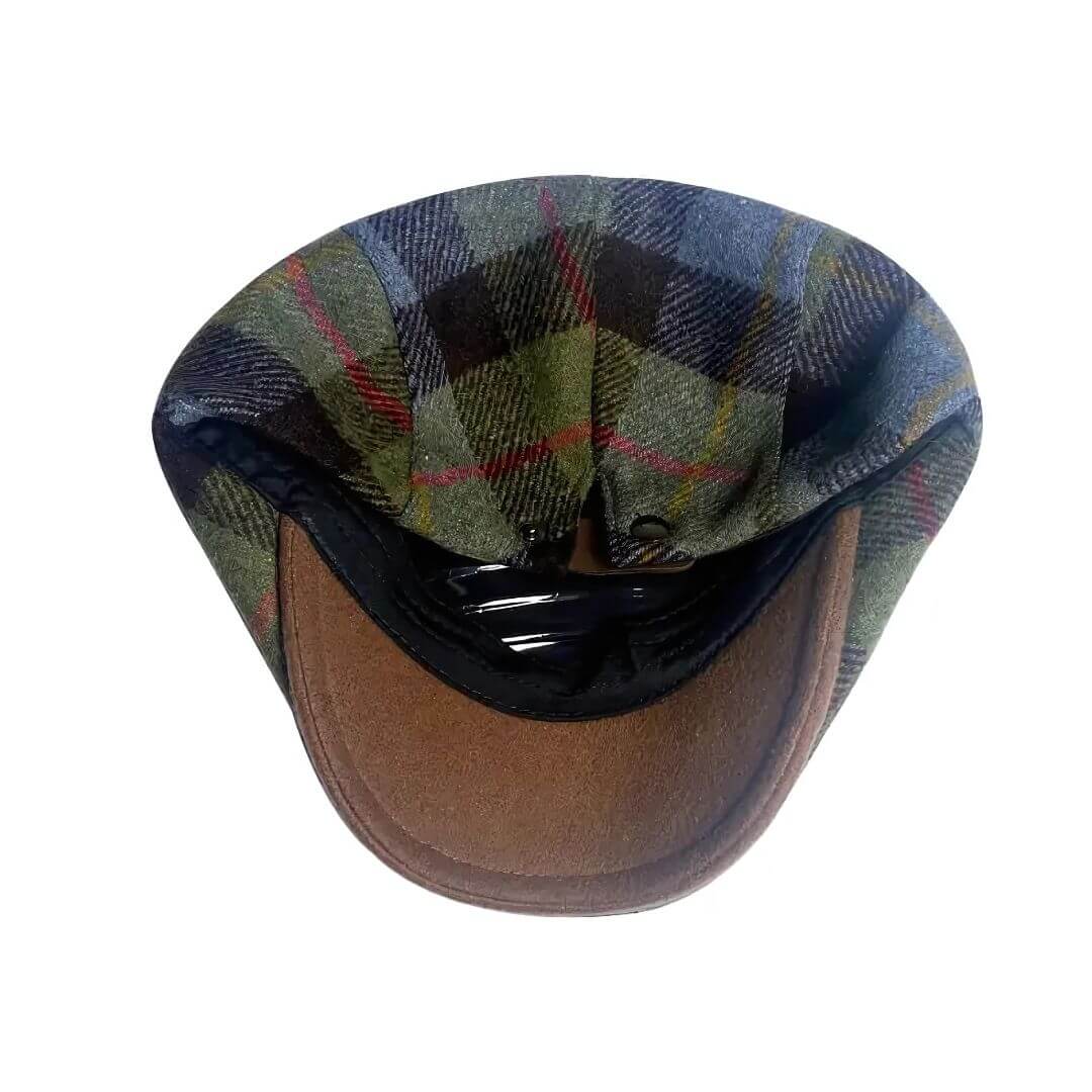 Casquette plate en mélange de laine