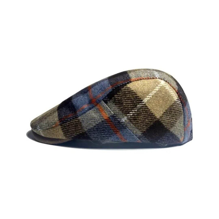 Casquette plate en mélange de laine
