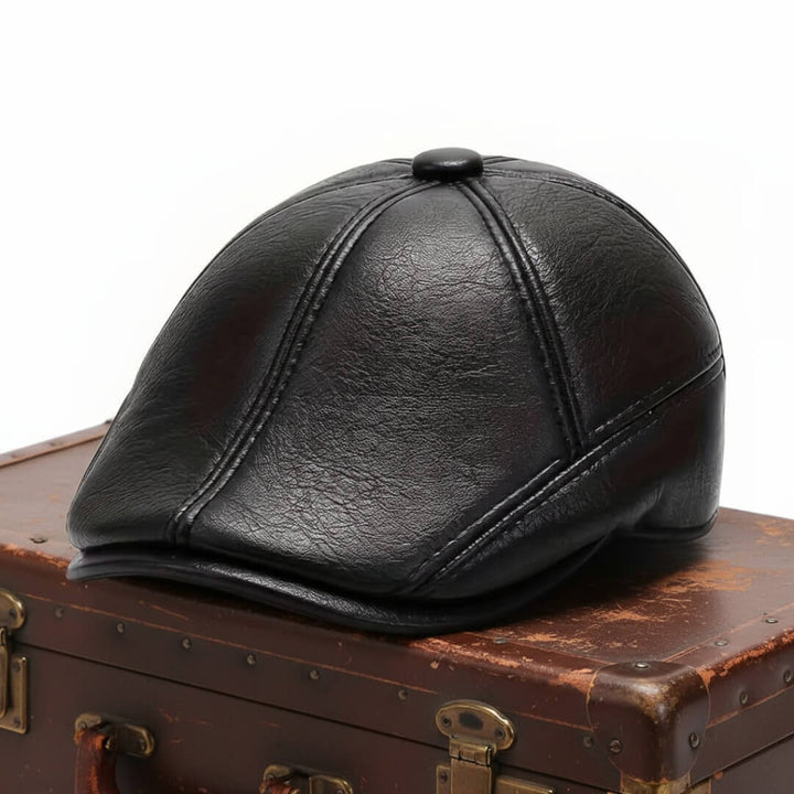 Leder Flachmütze | KALMAR