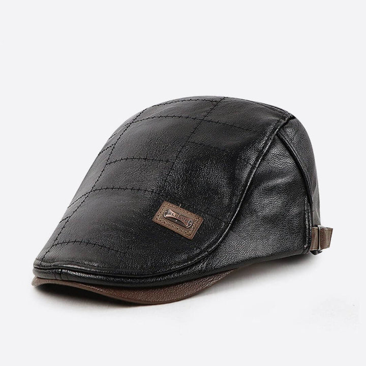 Vegan-Leder Flachkappe