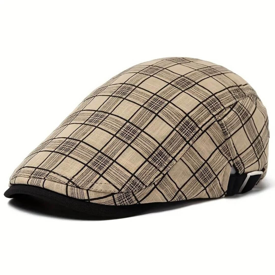 Casquette à carreaux en lin et coton | MONTREAL