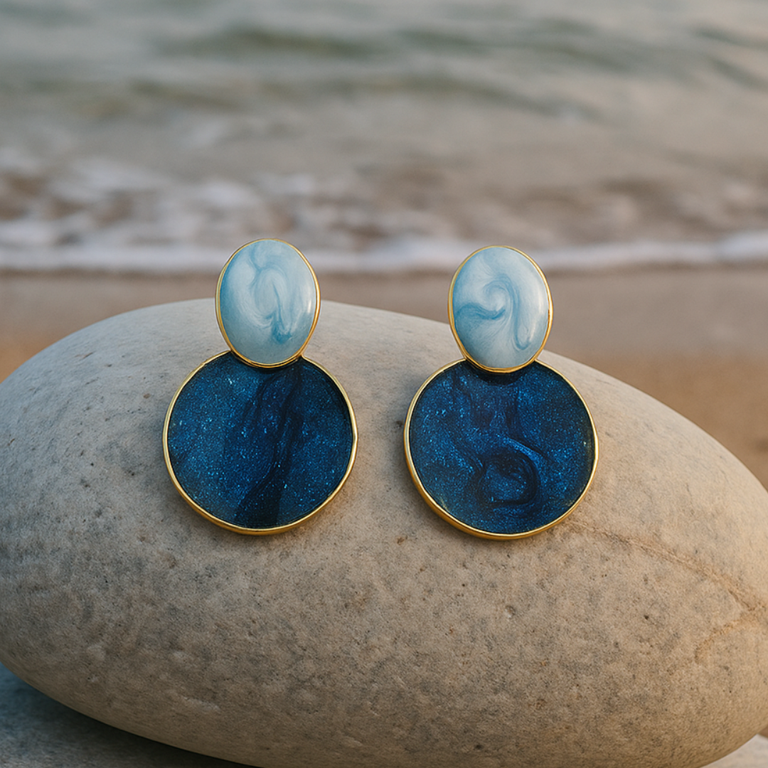 Amour | Boucles d'oreilles ciel et fond marin