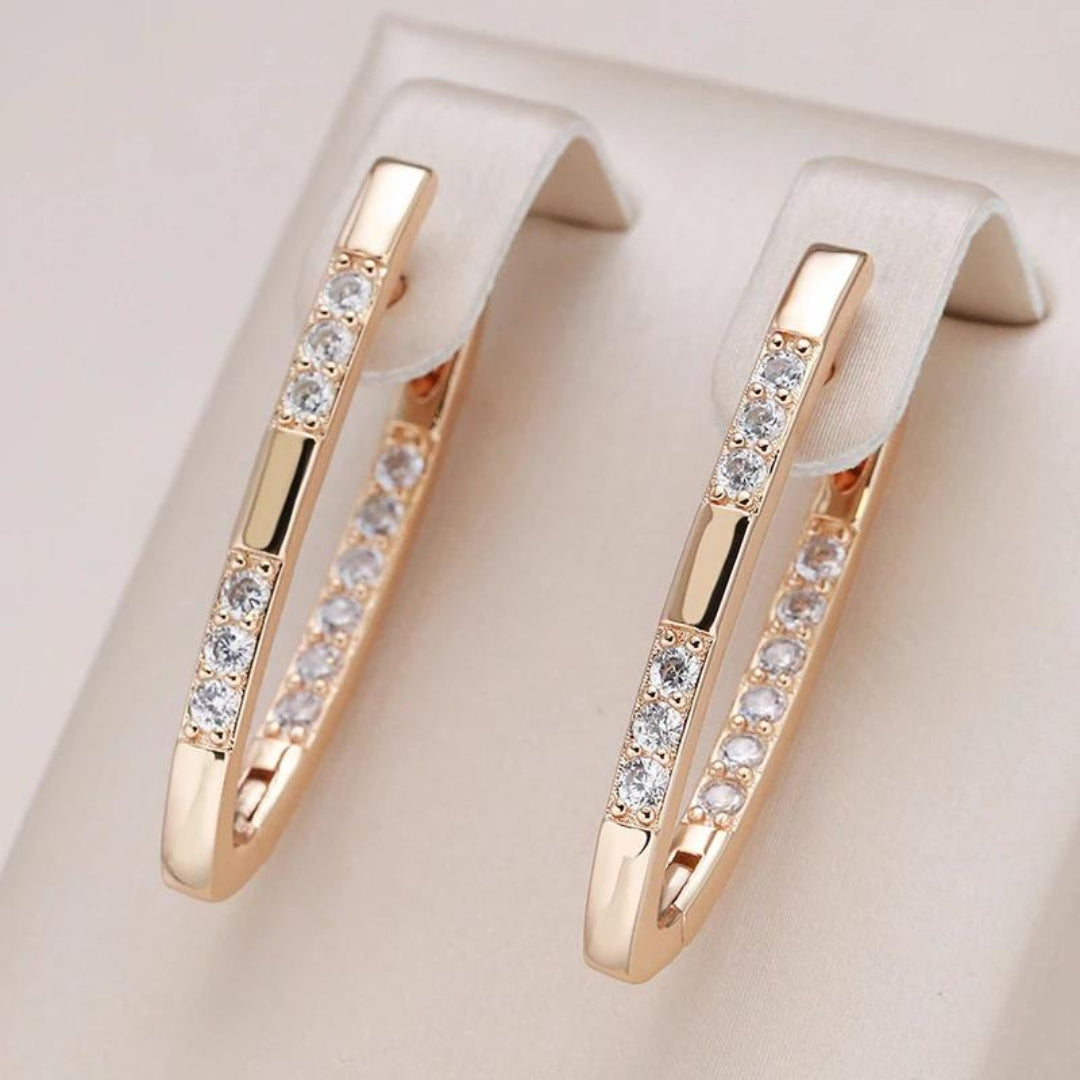 Elegante Ohrringe aus vergoldetem Zirkon