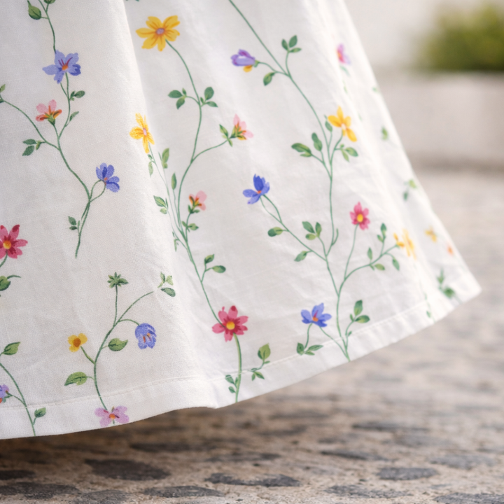 Robin | Robe midi à motifs floraux