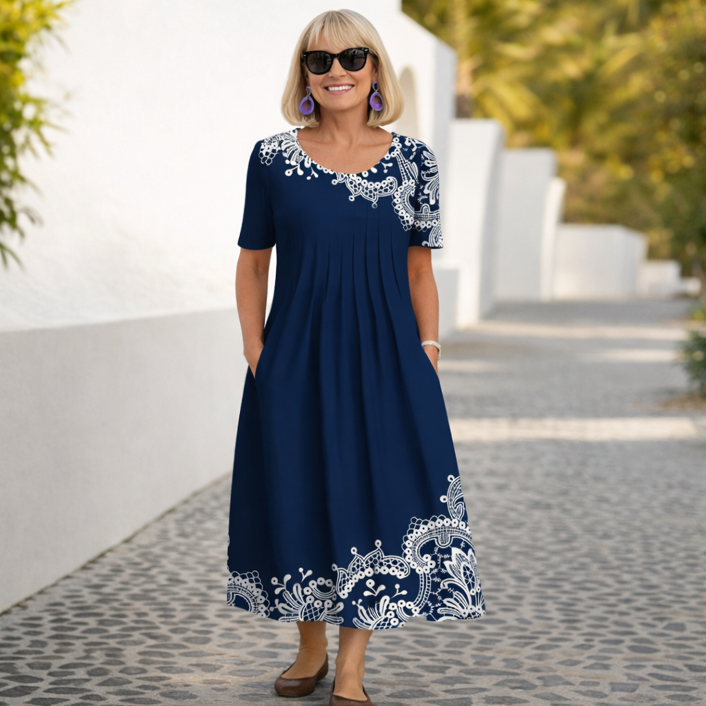 Robin | Robe midi à motifs floraux