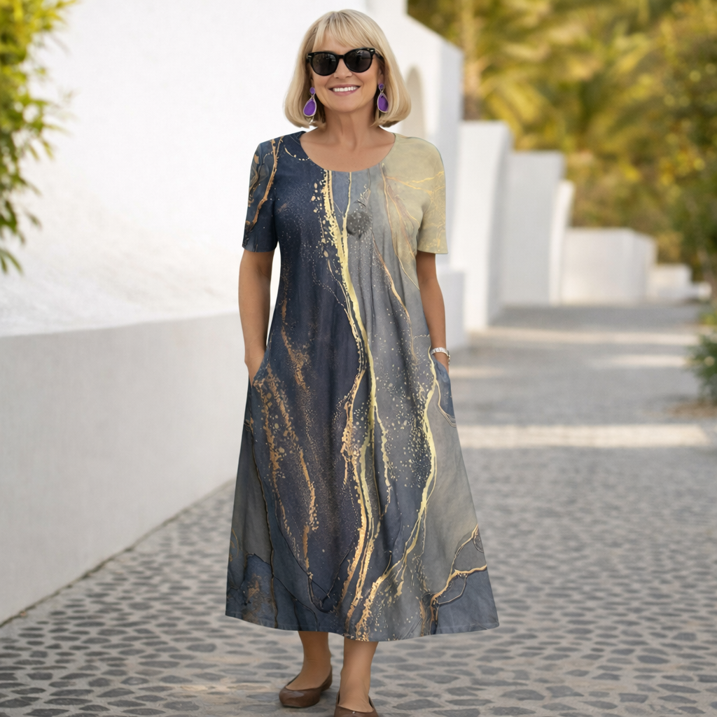 Robin | Robe midi à motifs floraux