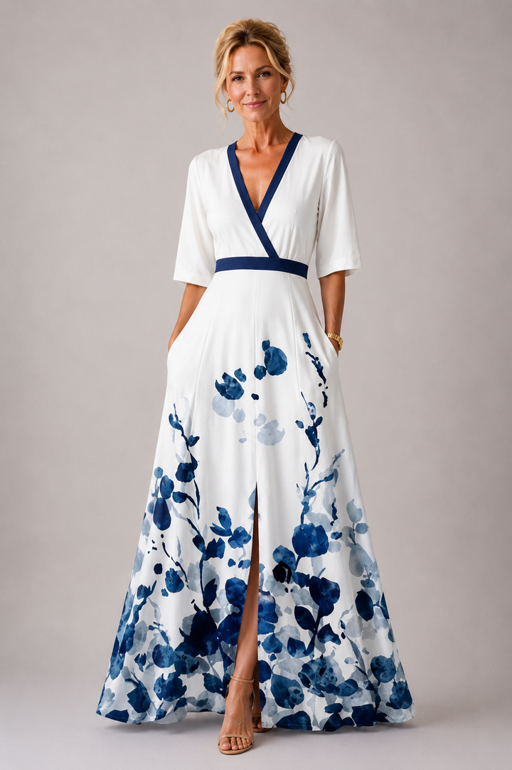 Sabina | Robe raffinée à motif floral