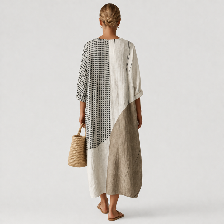 Emma™ | Elegantes gestreiftes Kleid